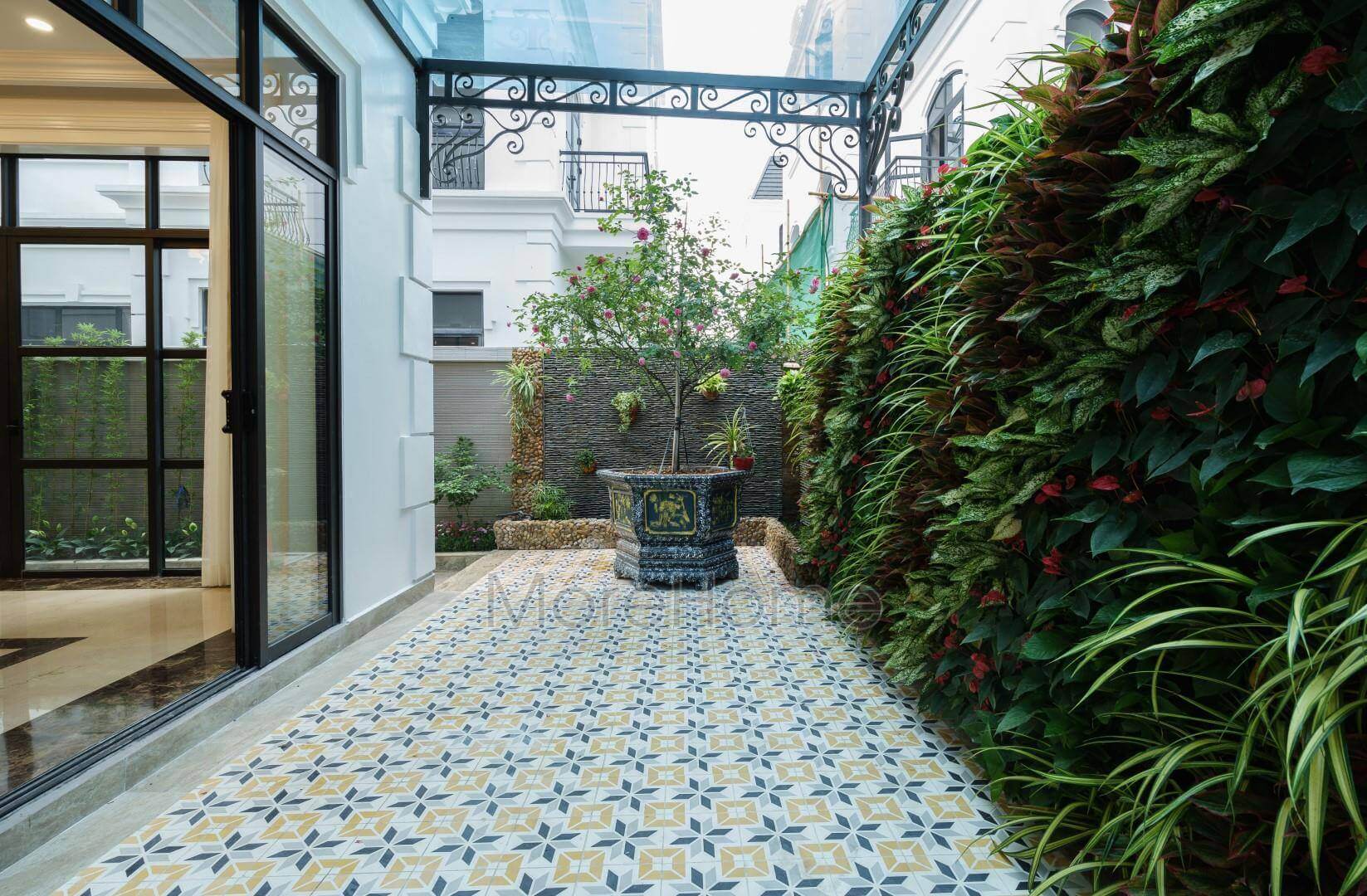 Tường xanh được trồng từ thực vật ít cần chăm sóc nhiều thích hợp với gia chủ bận rộn