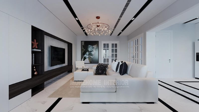 Thiết kế nội thất phòng khách nhà phố hiện đại Thiết kế nội thất phòng khách nhà phố