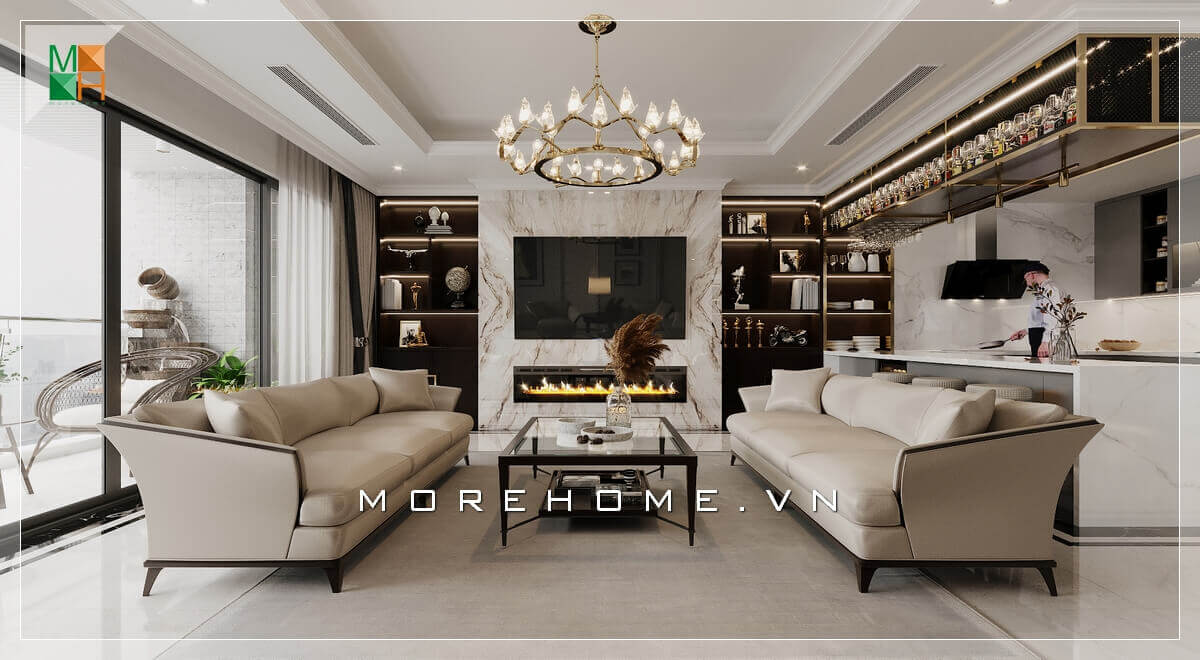 Mẫu bàn ghế sofa cao cấp là nội thất không thể thiếu trong một không gian phòng khách sang trọng, làm toát lên vẻ tiện nghi cho ngôi nhà. Thiết kế nội thất phòng khách nhà phố